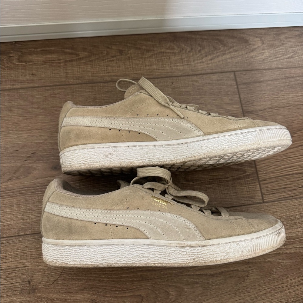 Puma Beige Suede Sneakers